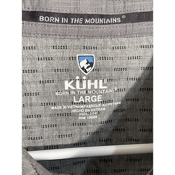 Kuhl Provok Men's XL Short Sleeve Shirt Button Up 7347 Outdoor Hike Trail Gray - Picture 6 of 9